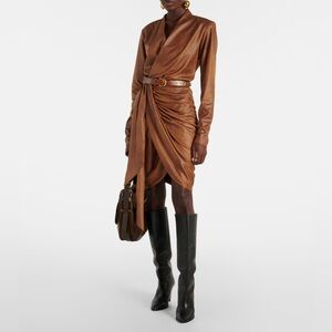 NWT Isabelle Marant Elegant Brown Wrap Dress